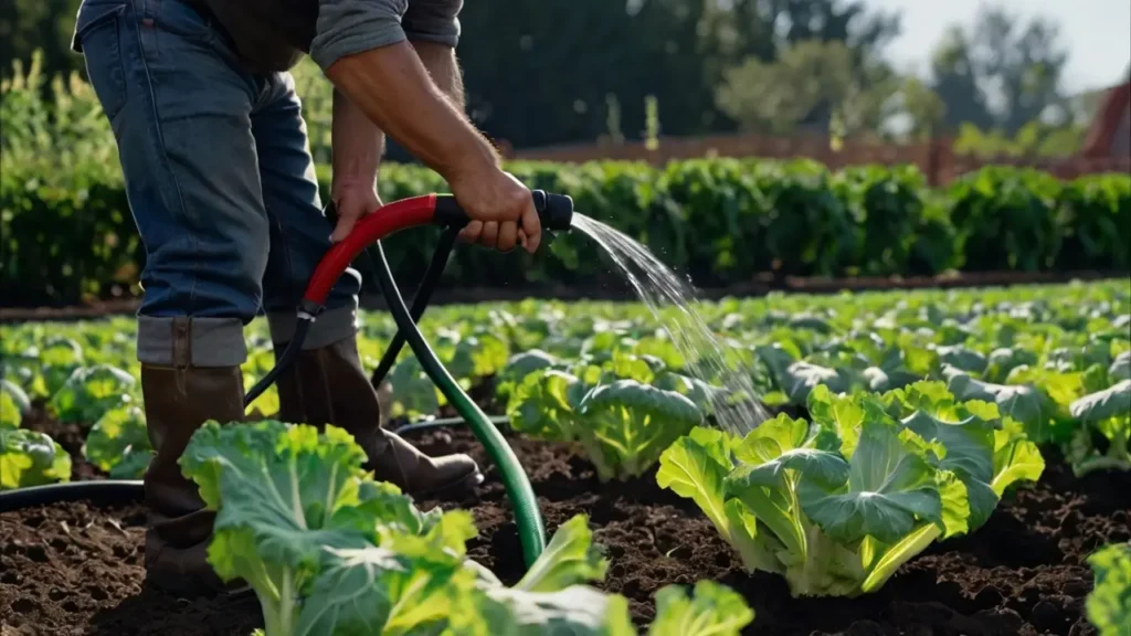 Watering and Fertilizing Cauliflower