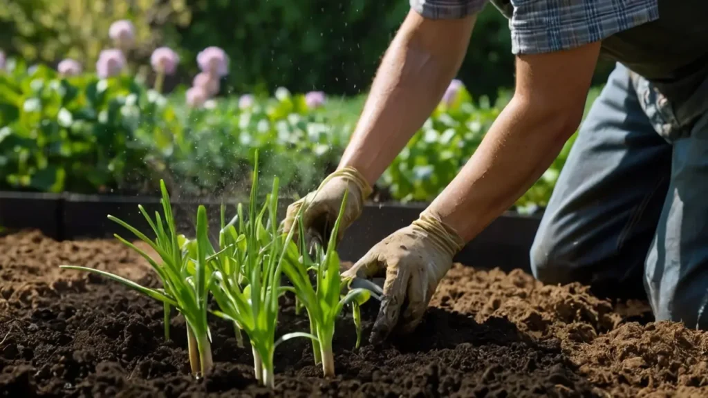 how to grow garlic in pots