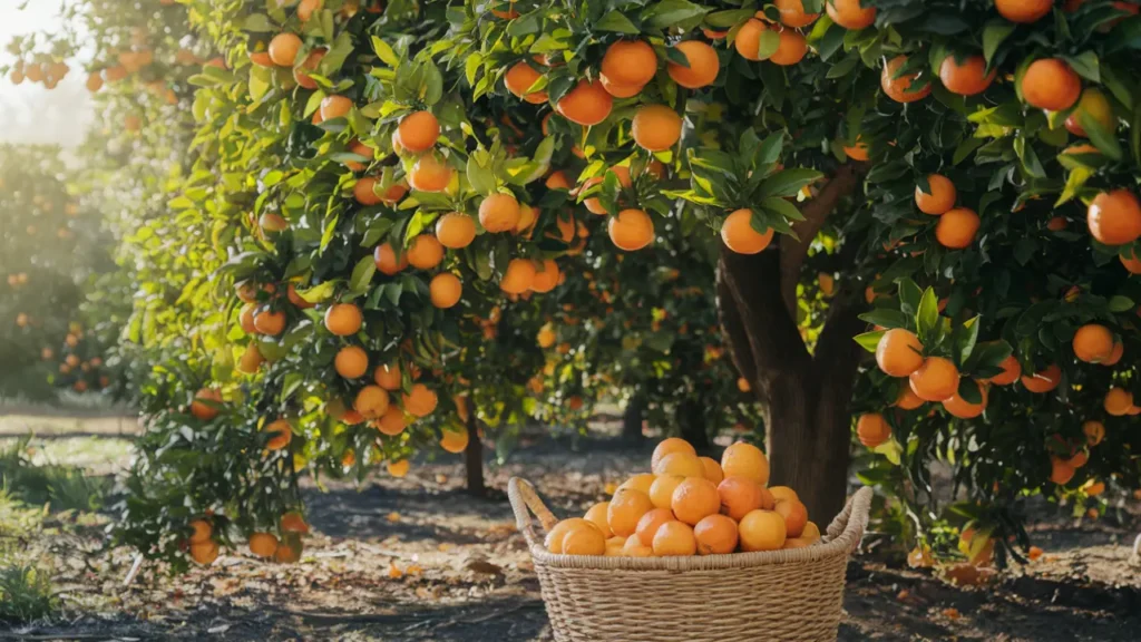 how to harvest oranges