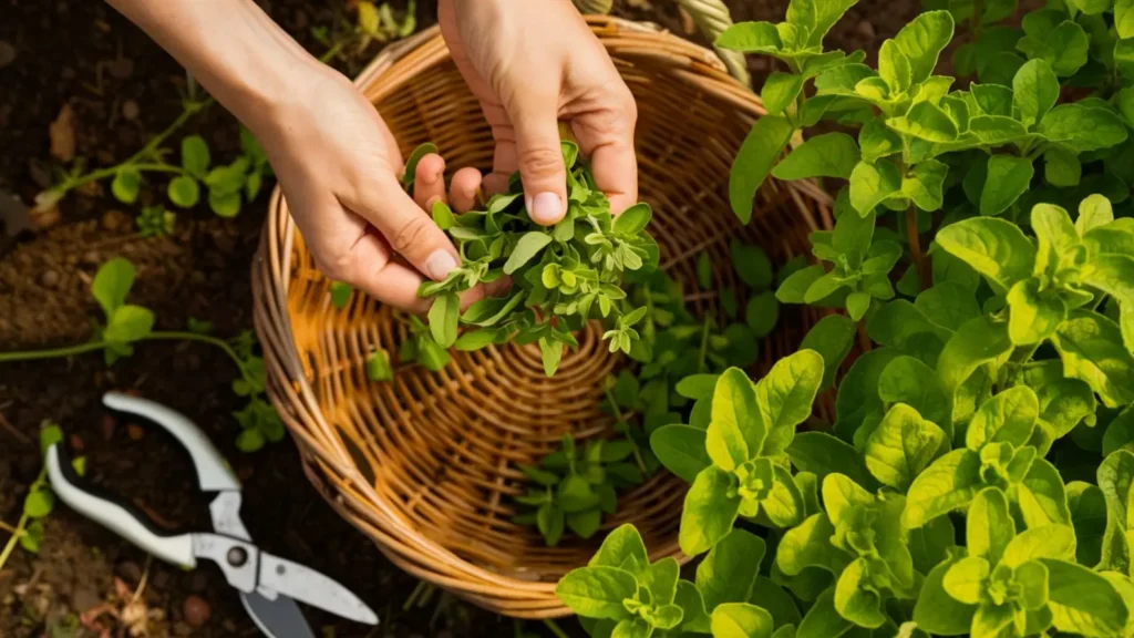 how to harvest oregano