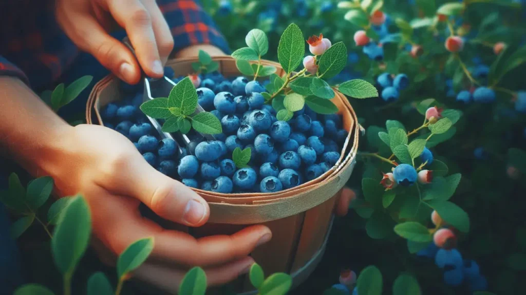 how to harvest blueberries